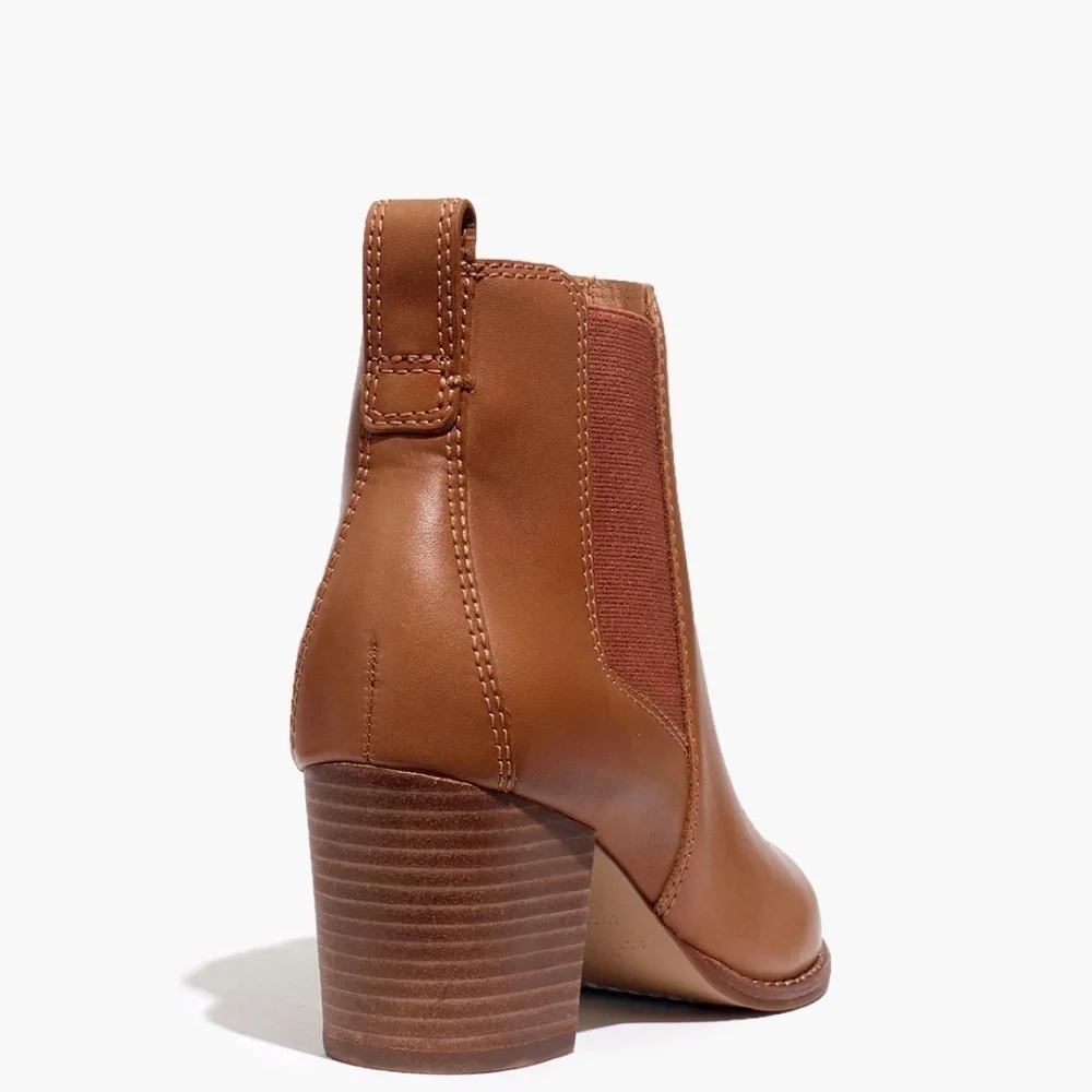 New Madewell The Regan Boots Brown Leather Shoes 5.5
